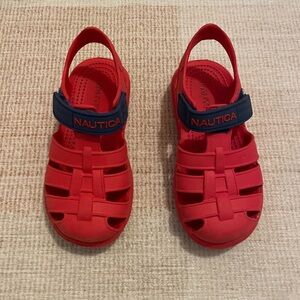 Nautica Kids Red and Navy Sandals